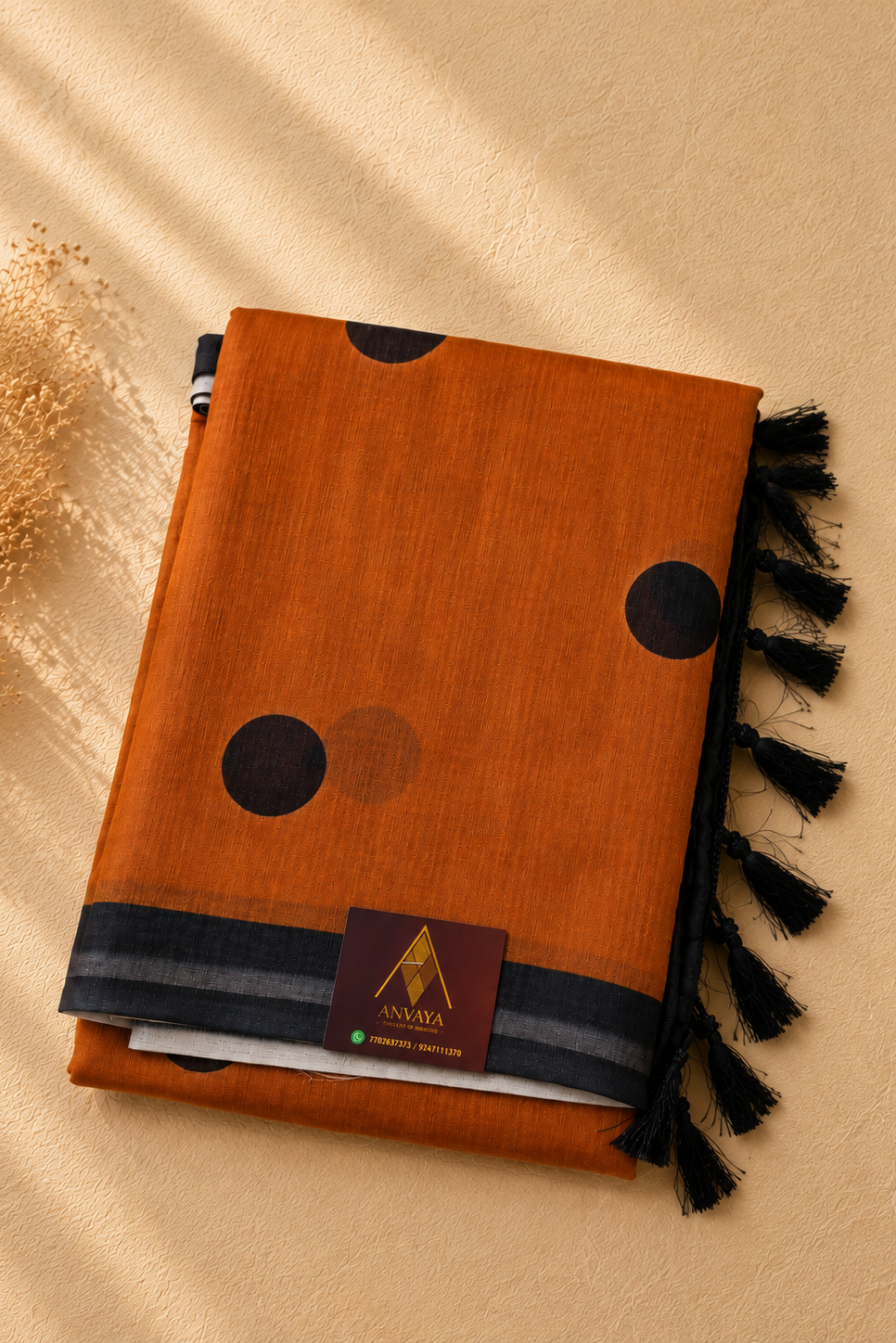 Polka Linen Saree