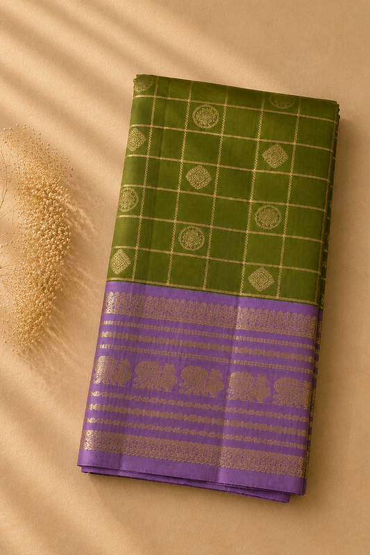 Aam Panna Kanchi Pattu Saree