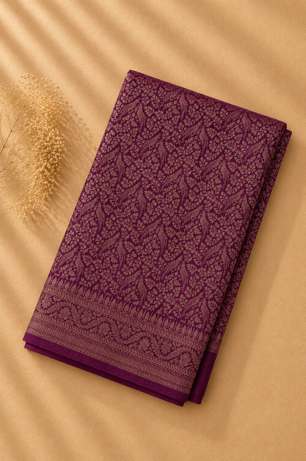 Midnight Vine Banaras Georgette Saree