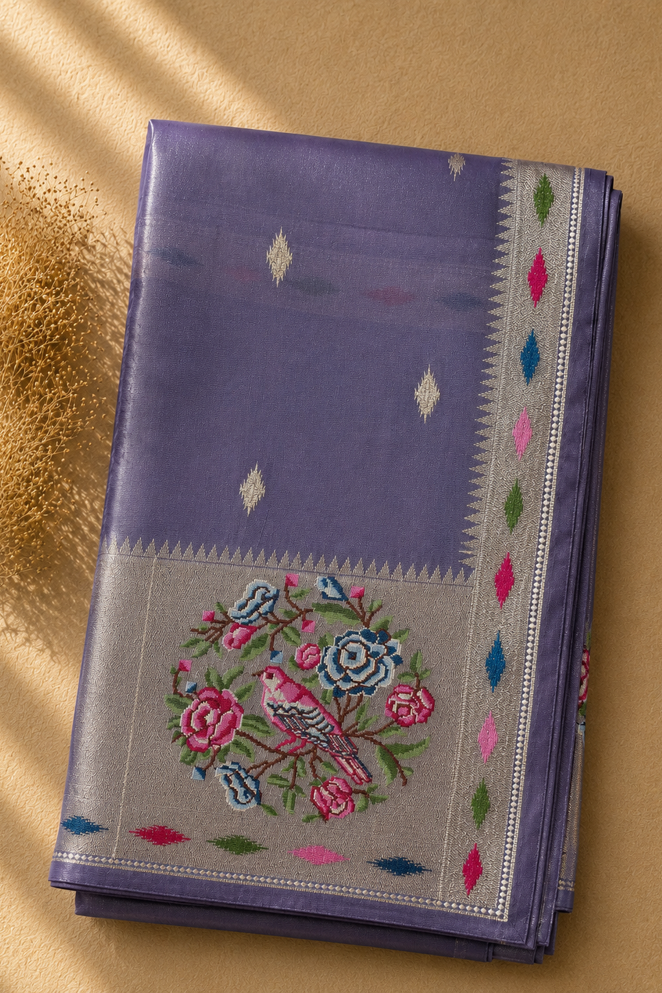 Silver Garden Soft Tissue Saree