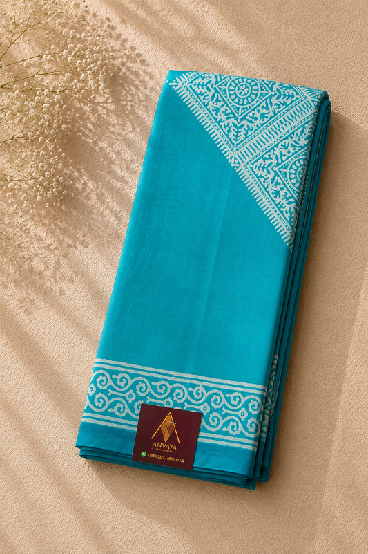 Blue Reverie Bishnupuri Saree
