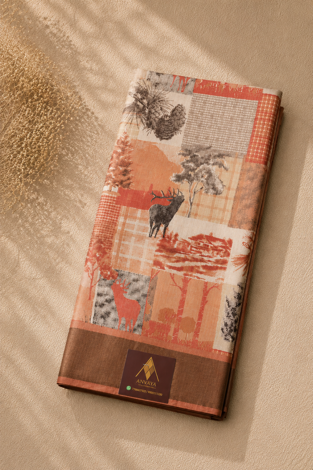 Vanam Pure Tussar Saree